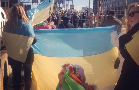 В Нью-Йорке состоялась акция солидарности с украинским протестом