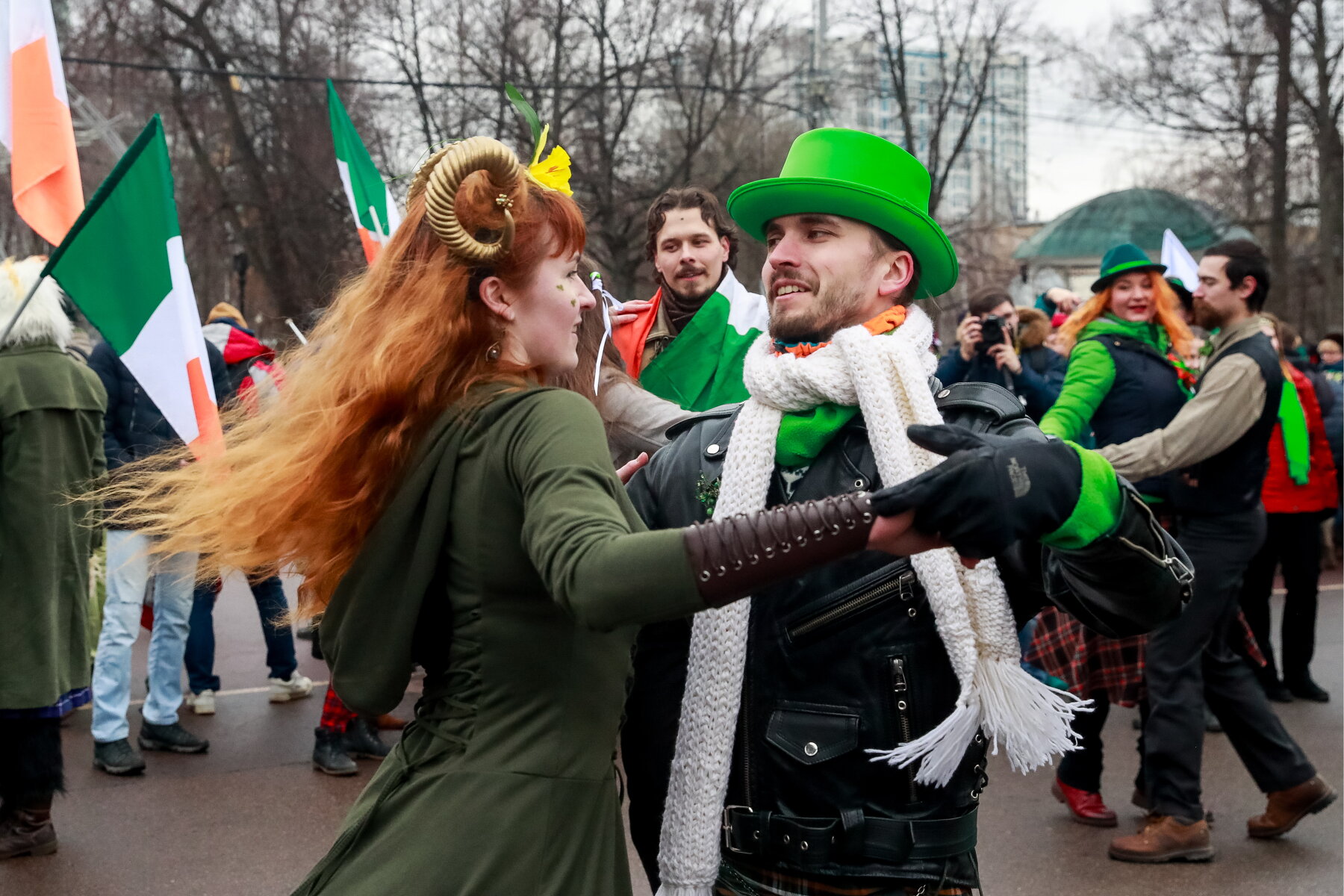 <p>Парад в честь Дня святого Патрика в московских Сокольниках</p>