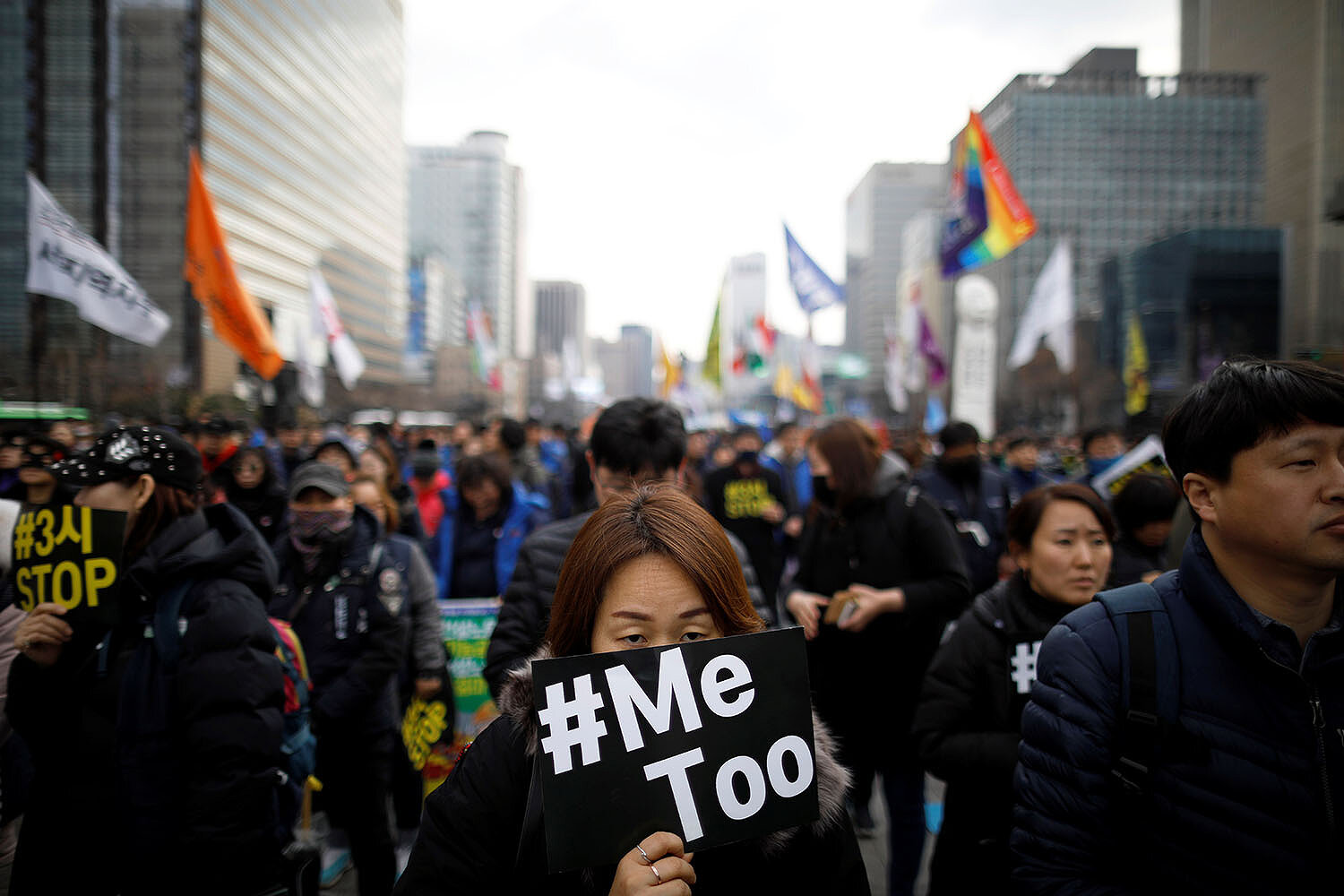 <p>Протест движения Me Too в Сеуле, Южная Корея</p>