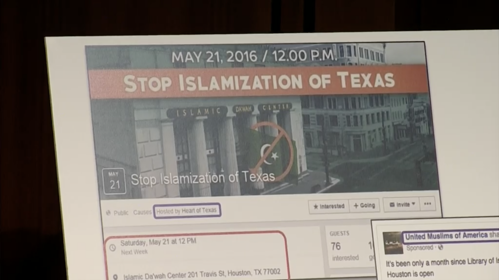 <p>Группа, выступающая против исламизации Техаса.&nbsp;</p>