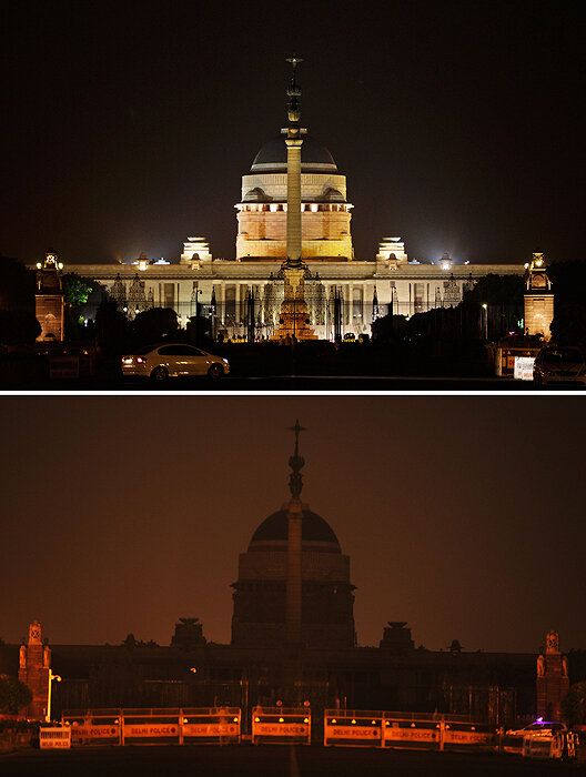 Акция «Час Земли», Индия, 23 марта 2013. Источник: AP Photo/Altaf Qadri