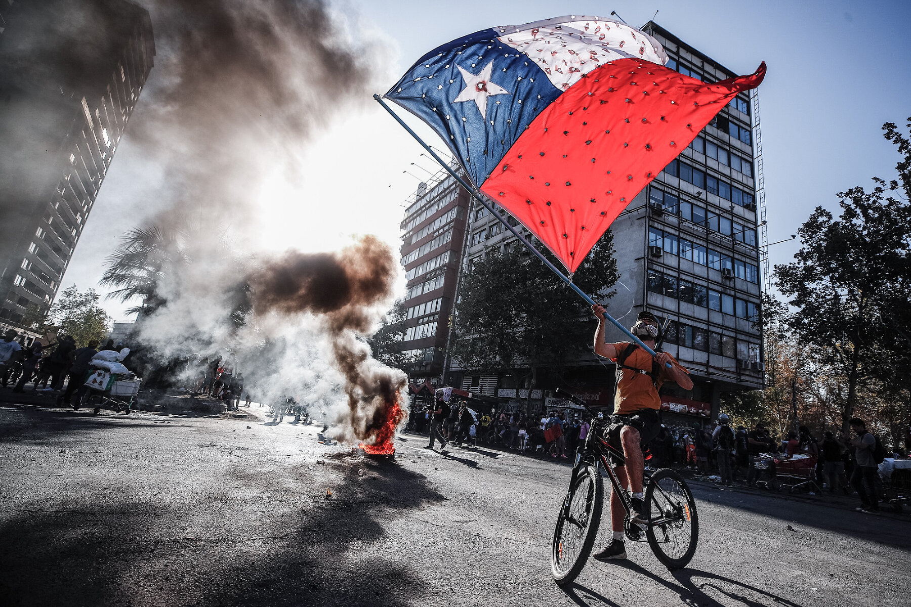 <p>Антигосударственные протесты в Чили</p>