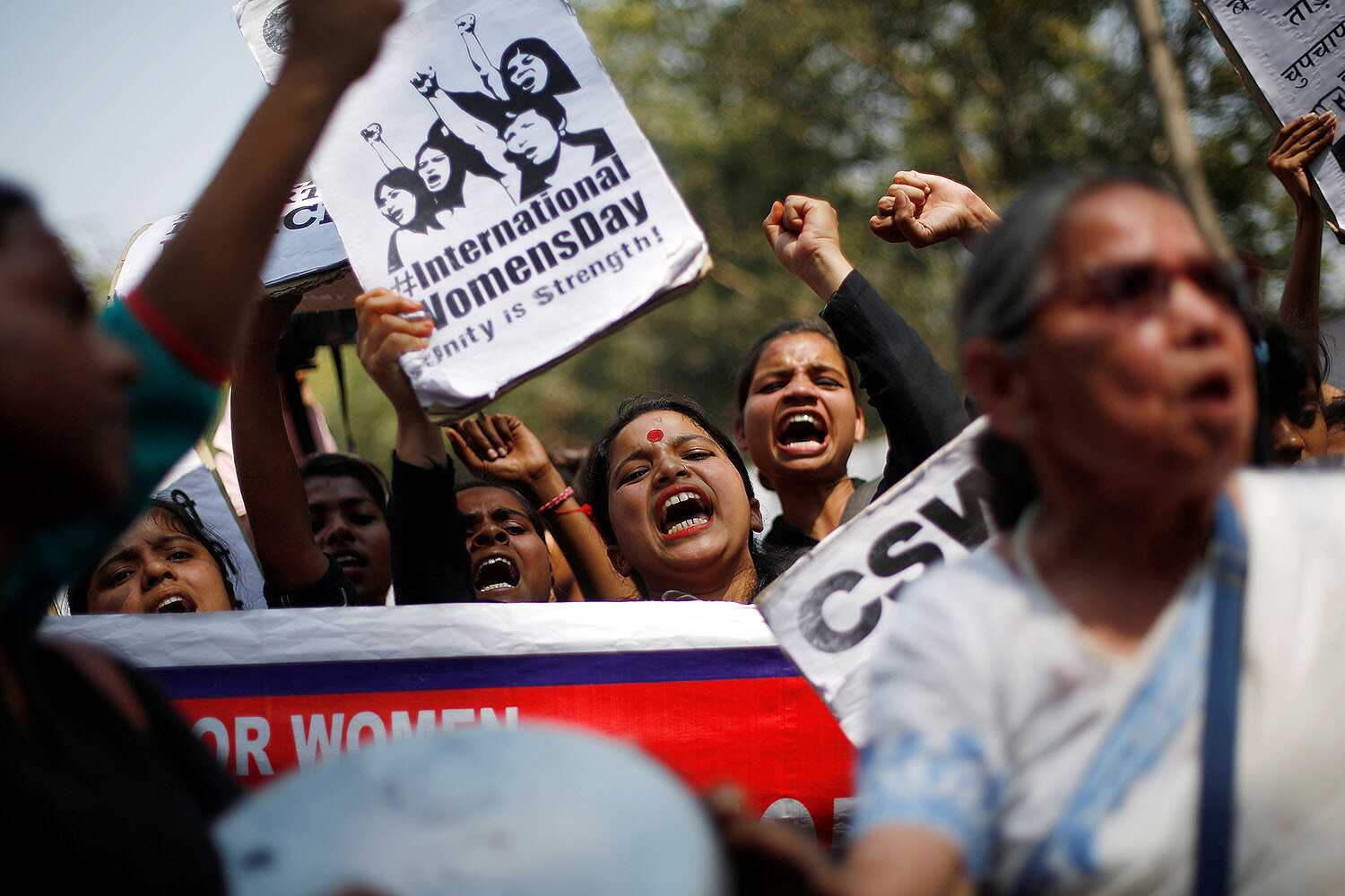 <p>Демонстрация за права женщин в Нью-Дели, Индия</p>