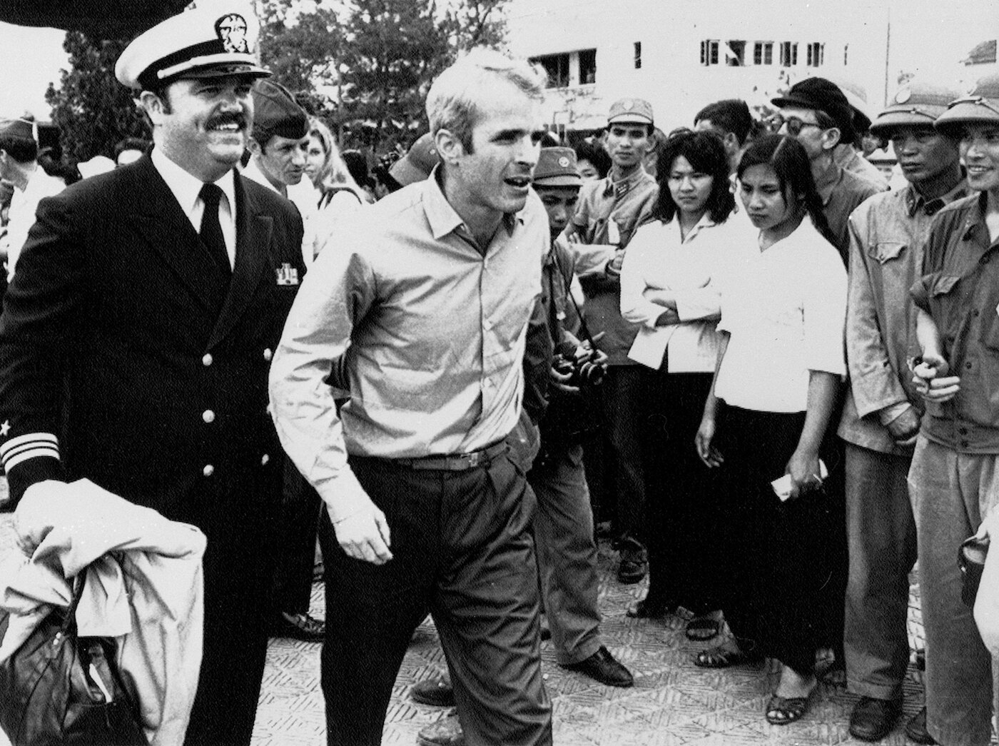 <p>14 марта 1973 года. После освобождения из военного плена во Вьетнаме</p>