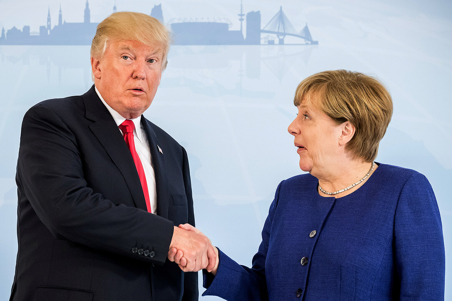 <p>Трамп и Меркель</p>