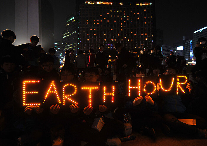 Акция «Час Земли», Сеул, 23 марта 2013. Источник: AFP PHOTO / KIM JAE-HWAN