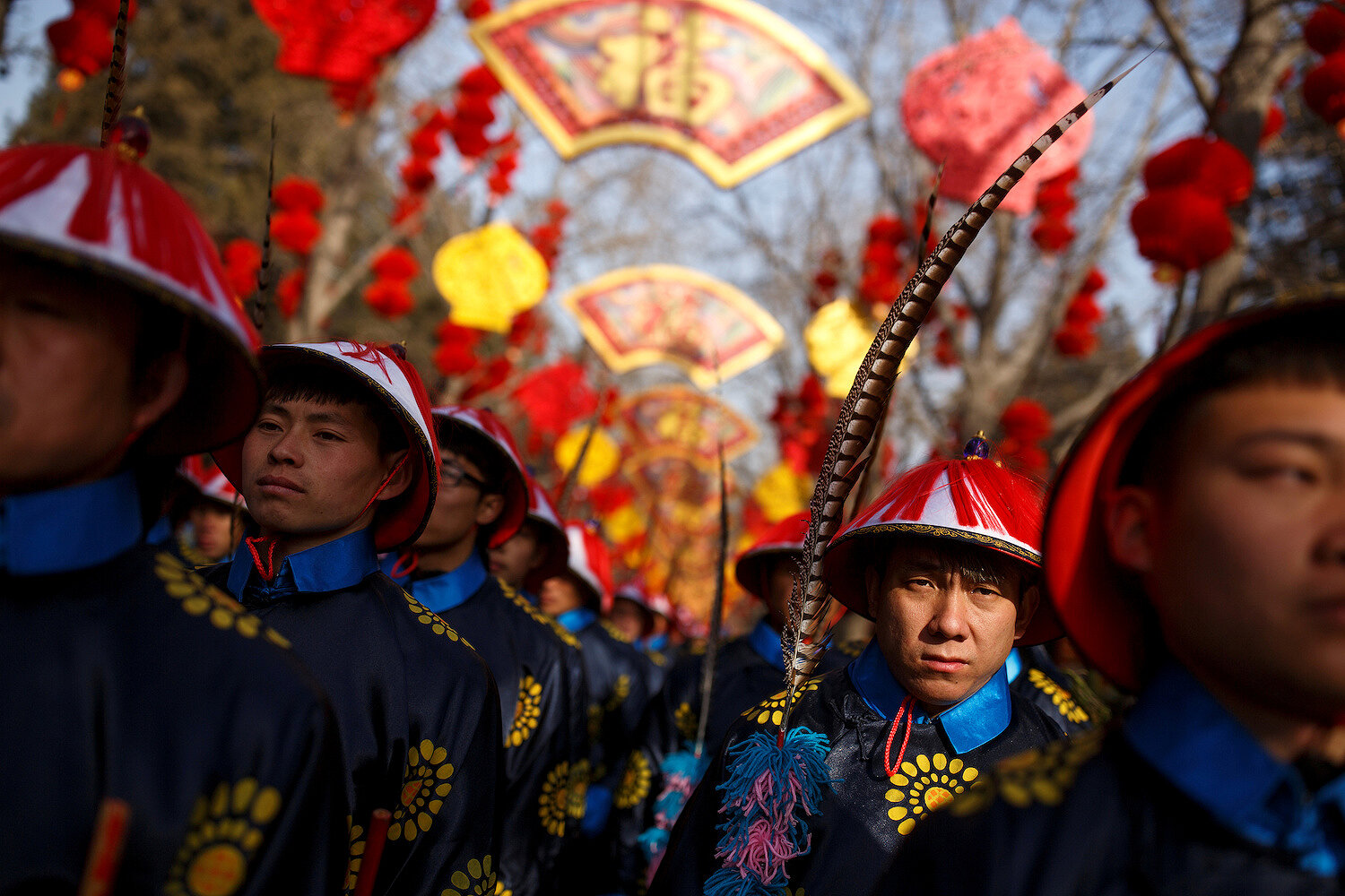 <p>Артисты репетируют китайскую&nbsp;новогоднюю&nbsp;церемонию&nbsp;династии Цинь в храме Земли в парке Дитань в Пекине (Китай).</p>