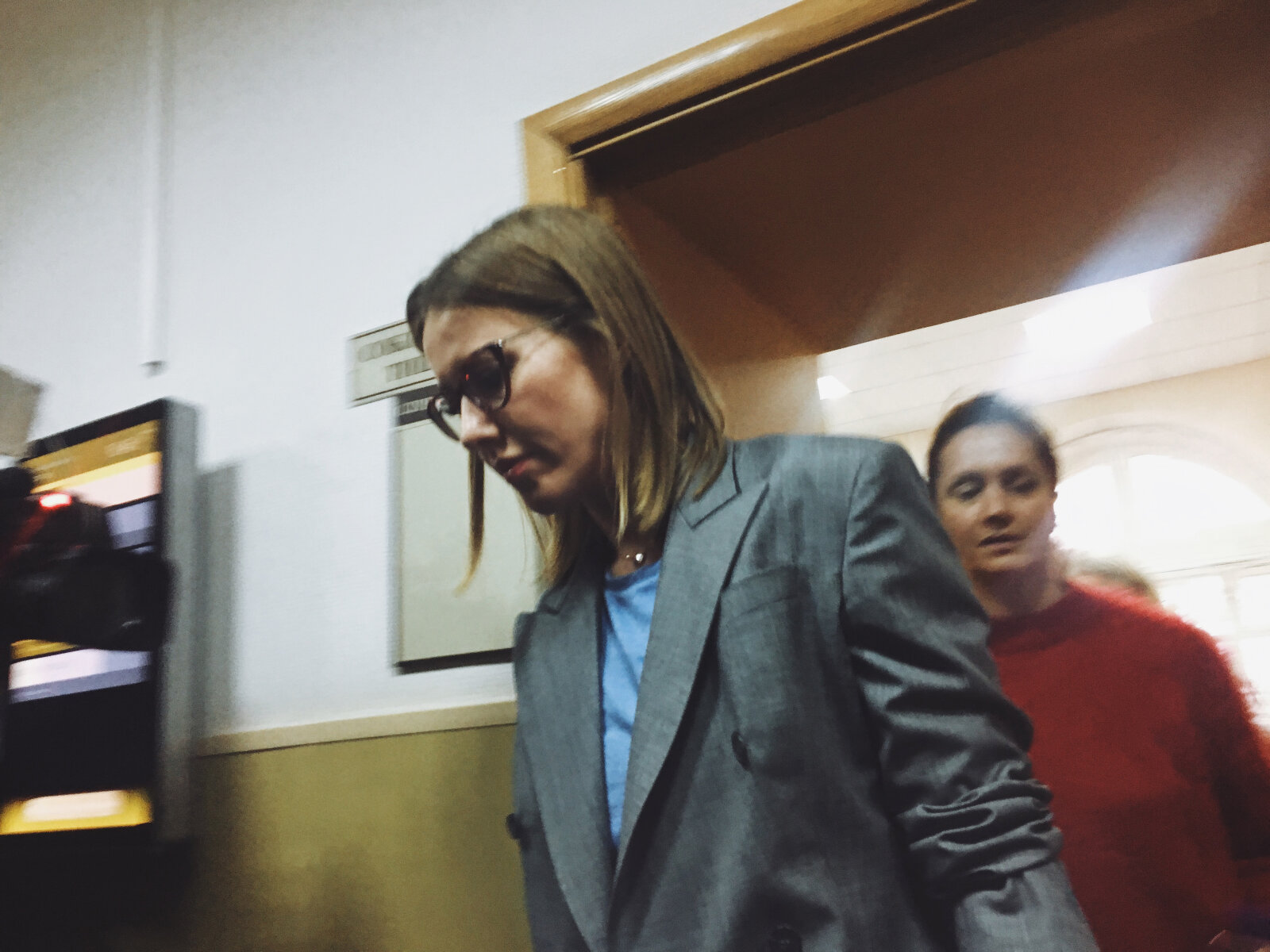 <p>Телеведующая и журналист Ксения Собчак в Басманном суде. </p>