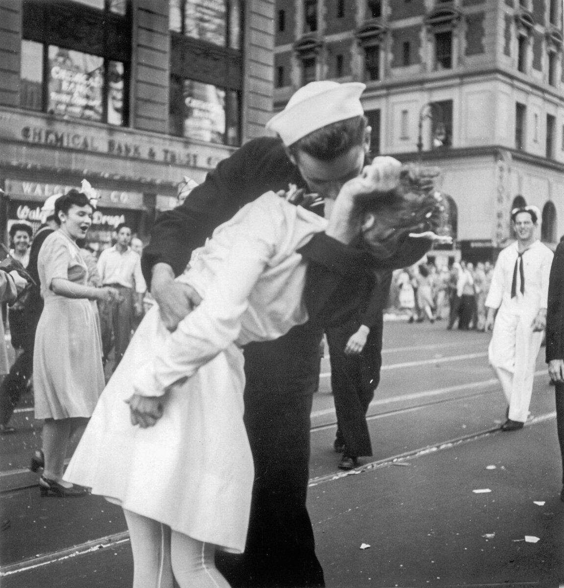 <p>День Победы над Японией на Таймс-сквер. 14 августа 1945</p>