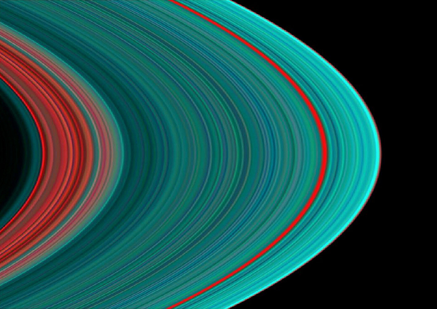 <p>Инфракрасное изображение&nbsp;кольц Сатурна.</p>